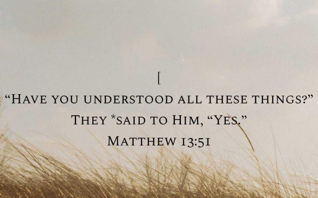 Have You Understood All These Things?