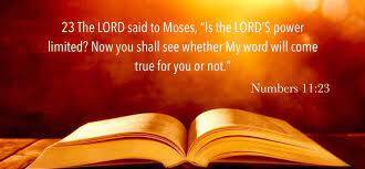 Question the Lord Asked [1]: Is the LORD’S power limited?