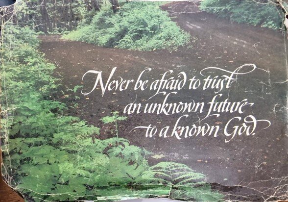Trust an unknown future to a known God