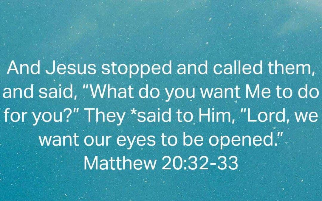 Question Jesus Asked [2]: What do you want me to do for you?