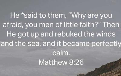Question Jesus Asked [4] : Why are you afraid, you men of little faith?’